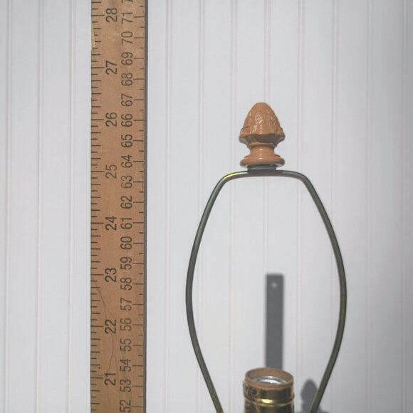 Vtg Pineapple Lamps Coastal Tropical Lamp Pair 3 Way Buffet Table Lightweight - Picture 4 of 17